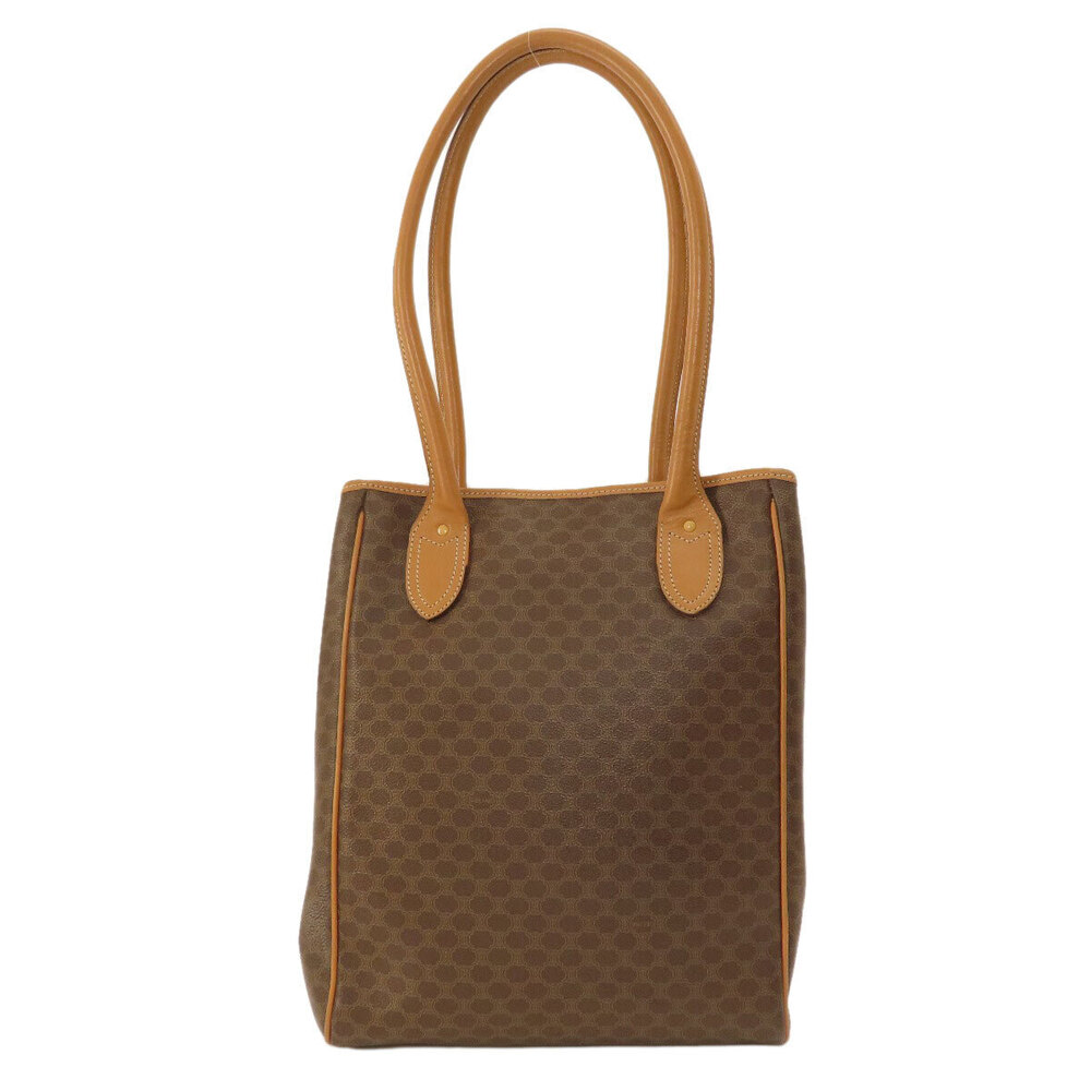 Celine Macadam Brown Leather Tote Bag